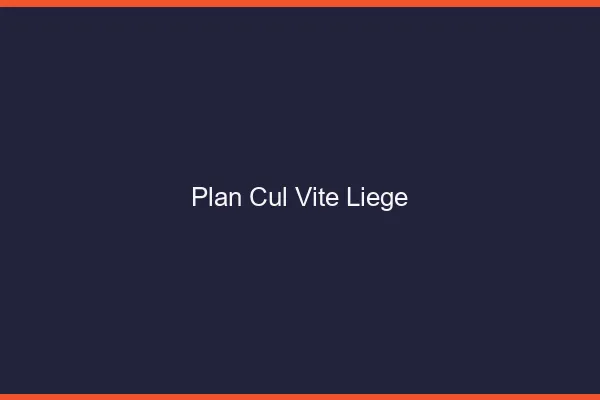 Plan Cul Vite Liège