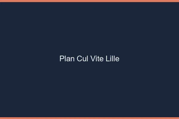 Plan Cul Vite Lille