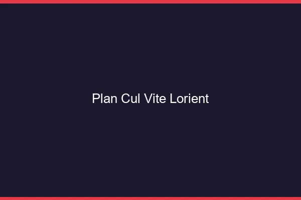 Plan Cul Vite Lorient