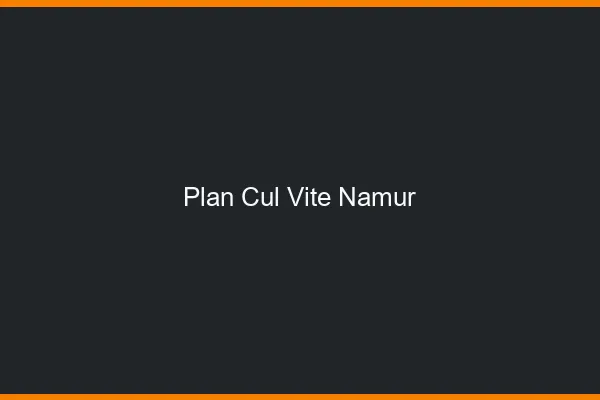 Plan Cul Vite Namur