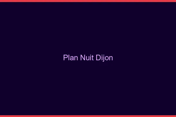 Plan Nuit Dijon