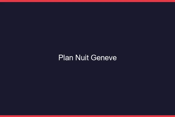 Plan Nuit Genève