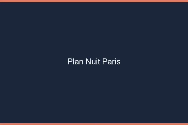 Plan Nuit Paris