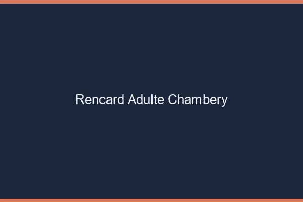 Rencard Adulte Chambéry