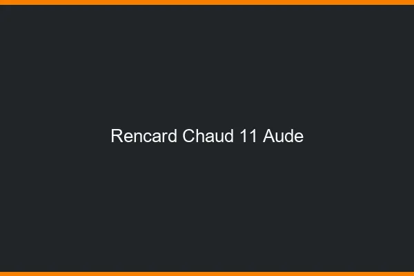 Rencard Chaud Aude