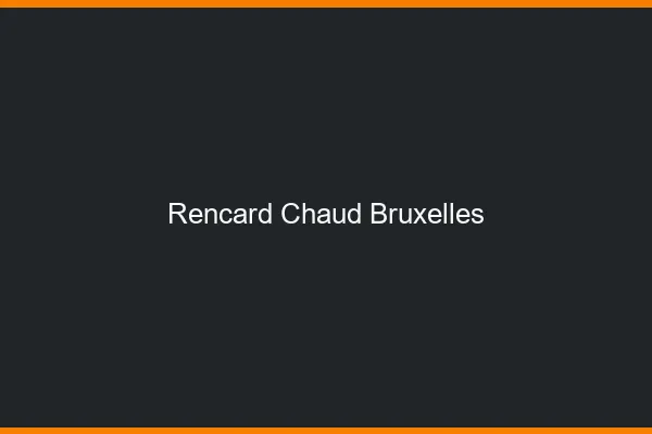 Rencard Chaud Bruxelles